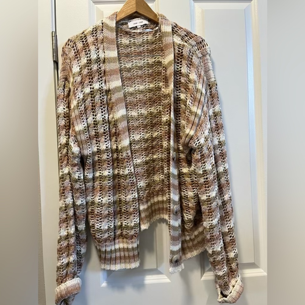 John + Jenn stripe cardigan sweater
